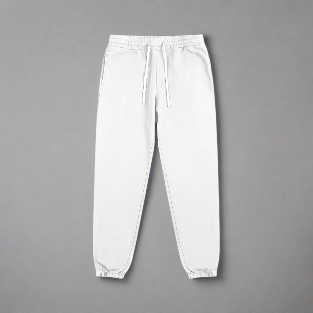 White Essential Sweatpants - 100% Pure Cotton