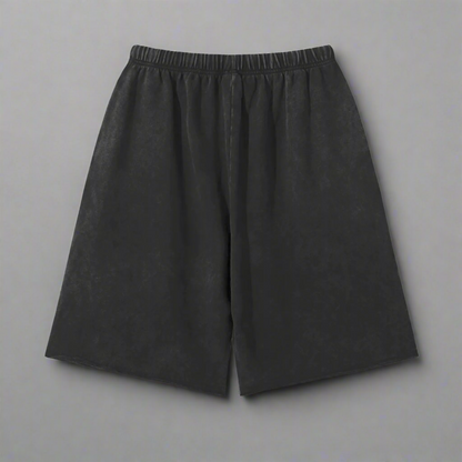 Black Vintage Washed Shorts - 100% Pure Cotton