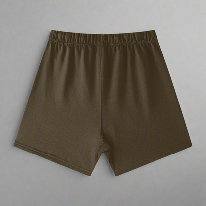 Brown 100% Cotton Streetwear Shorts