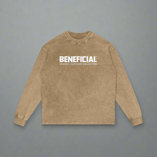 Beneficial Honey Washed Oversize Long Sleeve T-Shirt