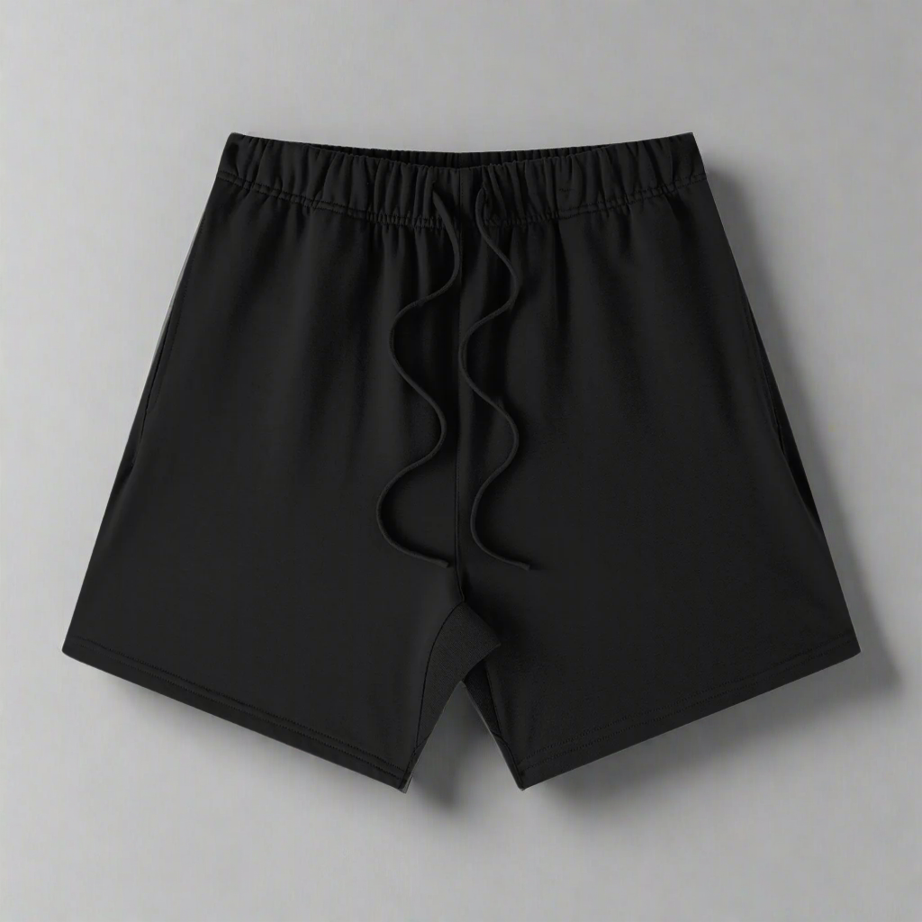 Black 100% Cotton Streetwear Shorts