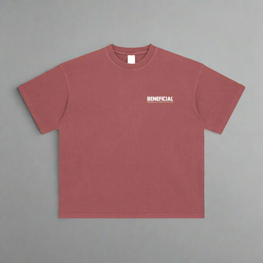 Beneficial Red Washed T-Shirt